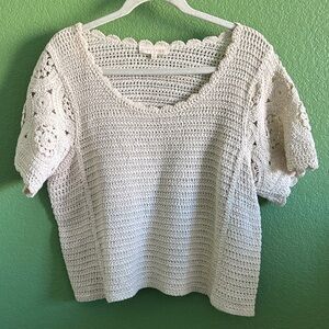 Solitaire Cream Crochet Top